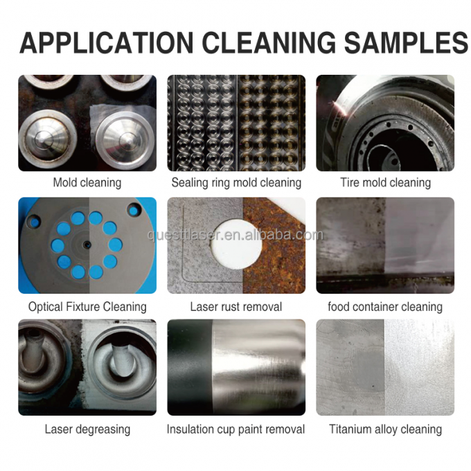 パルス 200w 300w スーツケースファイバーレーザークリーニングマシン 腐食除去マシン 10