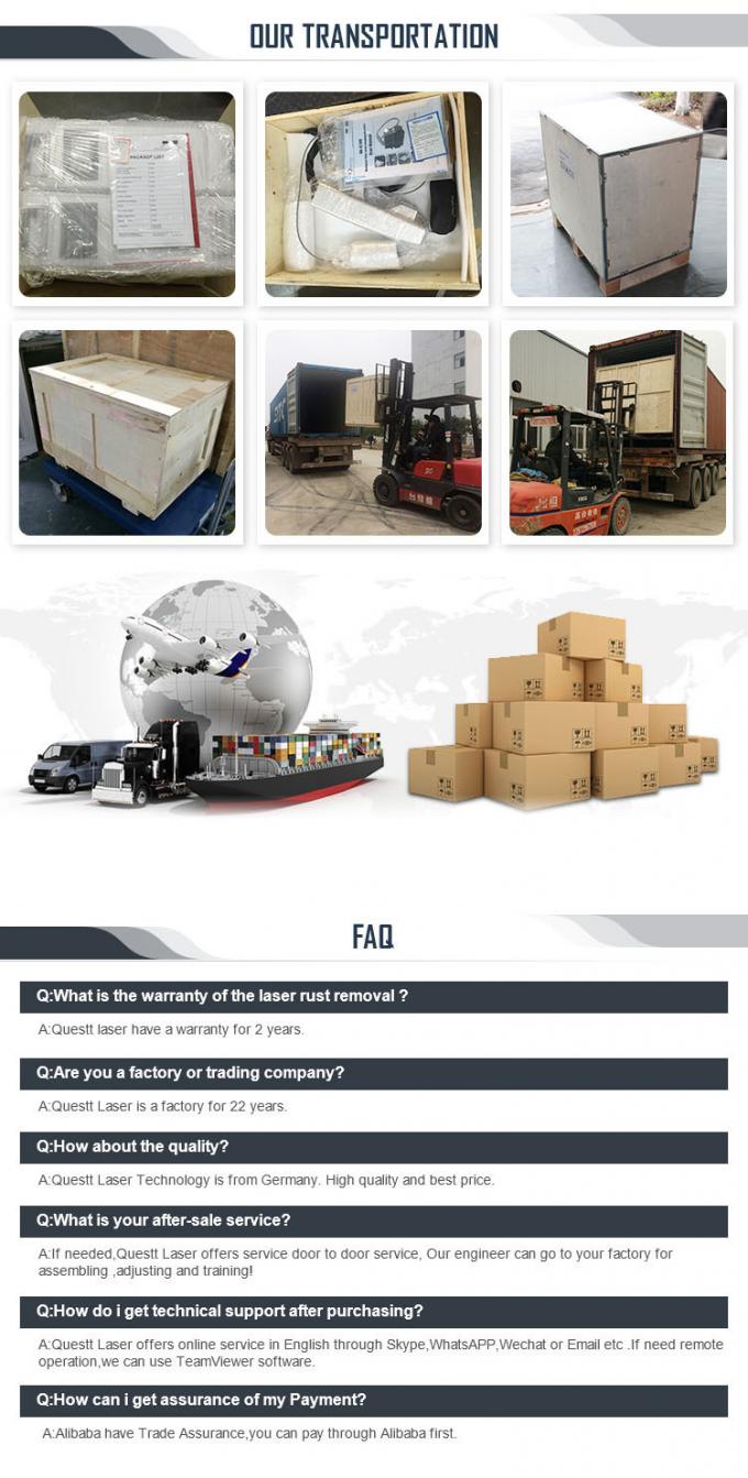 パルス 200w 300w スーツケースファイバーレーザークリーニングマシン 腐食除去マシン 14